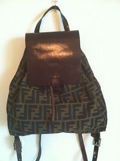 100% Authentic Fendi Backpack Style with Dark Leather