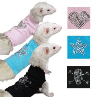 Ferret Tee T Shirt Clothing Clothes PJs Rhinestone