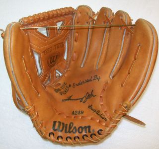 Rare vintage Wilson A249 Tommy John Baseball Glove True Trap Web 