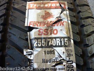 New 255 70 15 Firestone Firehawk SS10 White Letter Tire 