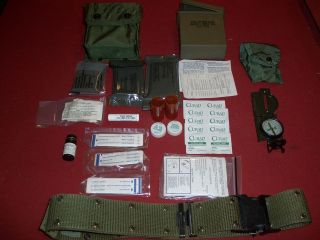   SURPLUS COMPASS INDIVIDUAL FIRST AID KIT BELT SURVIVAL GEAR MEDIC TAD