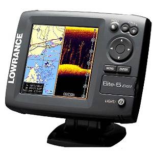   Elite 5 DSI GPS Combo FISH Downscan DEPTH FINDER ~ with FREE SUN COVER