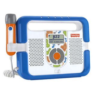 FISHER PRICE KID TOUGH MUSIC PLAYER W/ MICROPHONE BLUE *NEW*