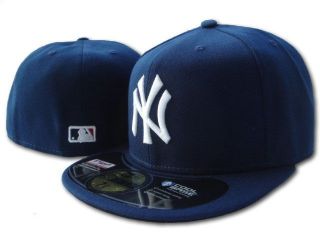 New Era 5950 New York Yankees   NY   WHITE on NAVY   MLB Baseball Cap 