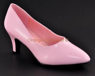 PLEASER Womens WIDE WIDTH Baby Pink Pumps Heels Shoes
