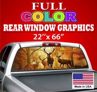 Hunt DEER Sign Rear Window Graphic Decal Tint   Dodge Ford Chevy 