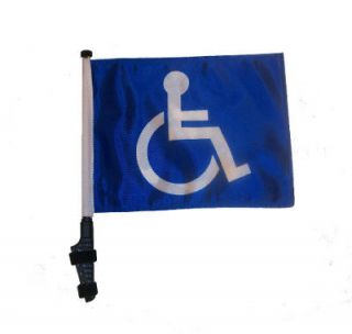 HANDICAPPED Golf Cart Flag with the SSP Flags EZ On & Off Bracket