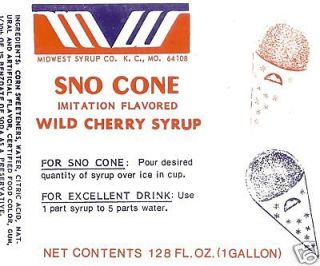   RTU (Ready To Use) Syrup   Sno / Snow Cone / Shave Ice flavor choice
