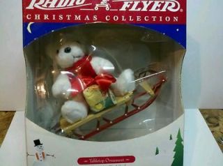 Radio Flyer Sled tabletop Christmas ornament in box