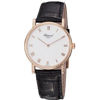 Chopard Mens 163154 5001 Classic Slim Black Leather Strap Watch 