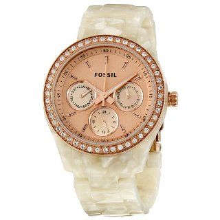 Fossil Womens ES2887 Stella Rose Gold Dial Watch Watches 