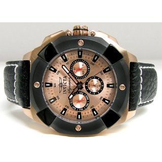 Invicta Signature II Champagne Dial Leather Mens Watch 7291 Watches 