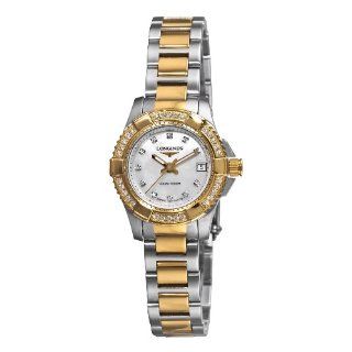 Longines Womens L31473977 HydroConquest Quartz Two Tone Diamond Watch 