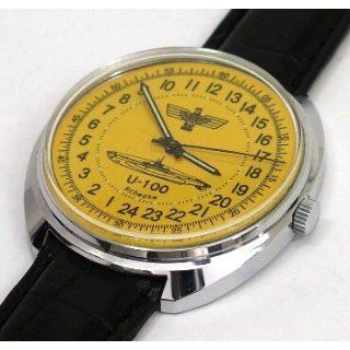 Mechanical watch 24 hr German Submarine U 100 (#0416 