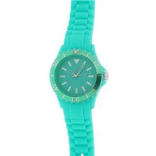   Green Metal Band Crystal Accented Geneva Watch Watches 
