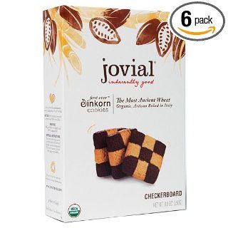 Jovial Checkerboard Einkorn Organic Cookies, 8.8 Ounce (Pack of 6 