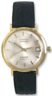 Longines Admiral Automatic 18k Gold Mens Vintage Strap Watch LG00450 