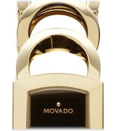 Movado Womens 605967 Rondiro Gold Plated Stainless Steel Watch 