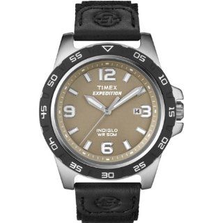 Timex Mens T49885 Expedition Rugged Metal Field Brown Dial Black 
