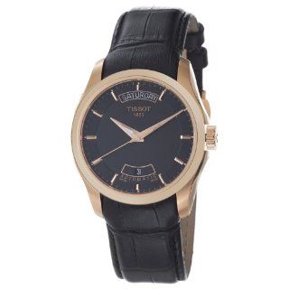 Tissot Mens T0354073605100 Couturier Black Dial Rose Gold PVD coated 