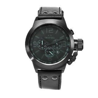 TW Steel Mens TW843 Canteen All Black Chronograph Watch Watches 