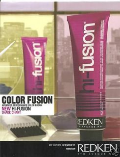Redken Color Fusion Hi Fusion Haircolor Shade Chart NEW