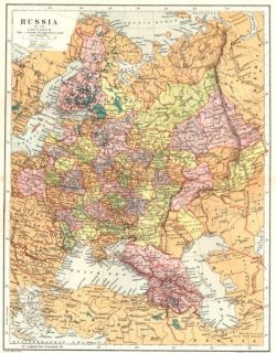 RUSSIA Russia and the Caucasus. Ukraine Georgia Poland. Stanford 1892 