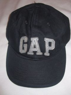 NWT Mens Gap Black Logo Baseball Cap Hat S/M M/L