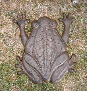 Frog Stepping Stones Set of 6 Cast Iron Rust Finish