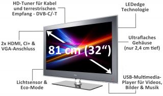 TCL L32E3110C LED TV mit DVB C/ T, 2x HDMI & USB Multimedia Player