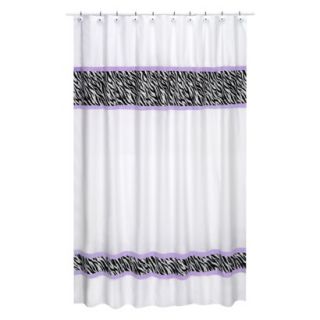 Sweet Jojo Designs Zebra Shower Curtain   Purple product details page