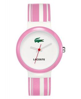 Lacoste Watch, Womens Goa Pink and White Silicone Strap 2010540