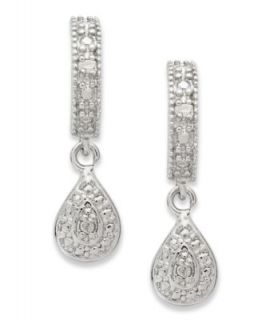 Victoria Townsend Sterling Silver Earrings, Diamond Accent Pear Drop 