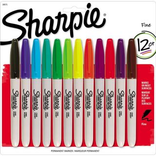 Ver Sharpie 12 Pack Fine Assorted Permanent Markers at Lowes