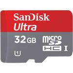 SanDisk 32GB microSDHC Memory Card Ultra Class 10 UHS I with microSD 