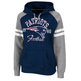 New England Patriots Womens Navy Huddle Hooded Sweatshirt 
