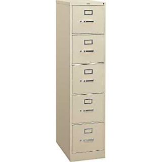 HON® 310 Series Vertical File Cabinet, 26 1/2 5 Drawer, Letter Size 