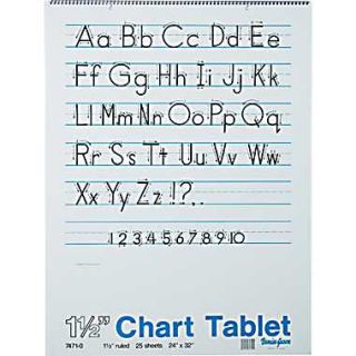 Chart Tablet Writing Paper, Manuscript, 1 1/2 Ruled, 24 x 32 
