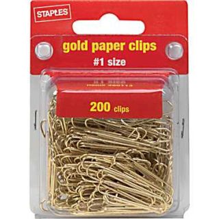  Gold Paper Clips, Smooth  