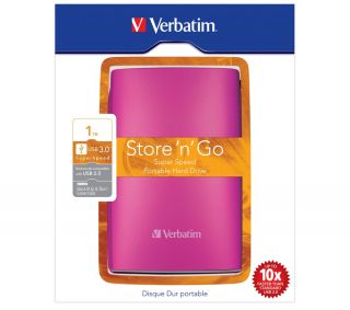 VERBATIM External Portable Hard Drive   1TB, Pink  Pixmania UK