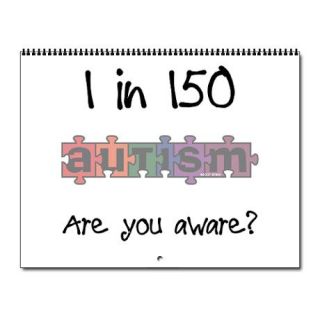 Autism Gifts  Autism Calendars  Autism Awareness Month 1/150 Wall 