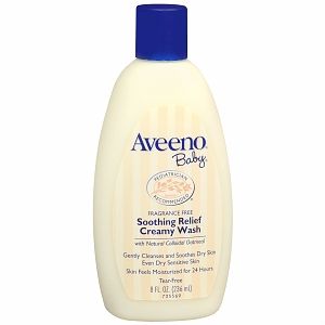Aveeno Baby Soothing Relief Creamy Wash, Fragrance Free, 8 fl oz
