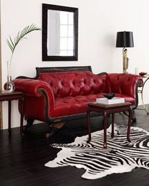 Old Hickory Tannery Executive Sofa   The Horchow Collection