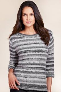 Per Una Textured Striped Knitted Top with Wool   Marks & Spencer 