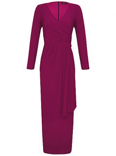 Buy Alexon Long Sleeved Grecian Dress, Berry Pink online at JohnLewis 