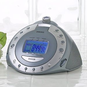 HoMedics CD Clock Radio with 6 Nature Sounds and Time Projector  