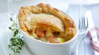 Serve this pie in individual pots with seasonal greens as an 