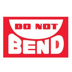 Preprinted Preprinted Shipping Labels Do Not Bend 5 x 3 RedWhite 