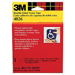 Scotch Permanent Double Sided Foam Tape 1 x 216 by Office Depot