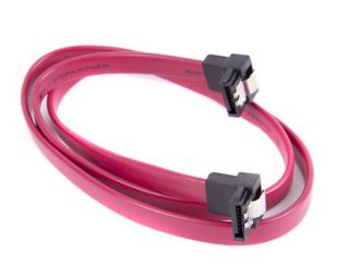 Xenta SATA 2.0 Cable Red 7pin 90 Degree with Latch Connection   60cm